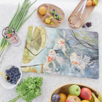 Koi Fish Painting, Underwater Water Lily Cutting Board Gallery Image 2