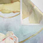 Koi Fish Painting, Underwater Water Lily Wall Tapestry Gallery Image 3