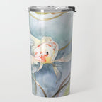 Koi Fish Painting, Underwater Water Lily Travel Mug Gallery Image 2