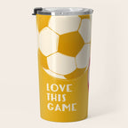 Love This Game - Football Illustration Travel Mug Gallery Image 3