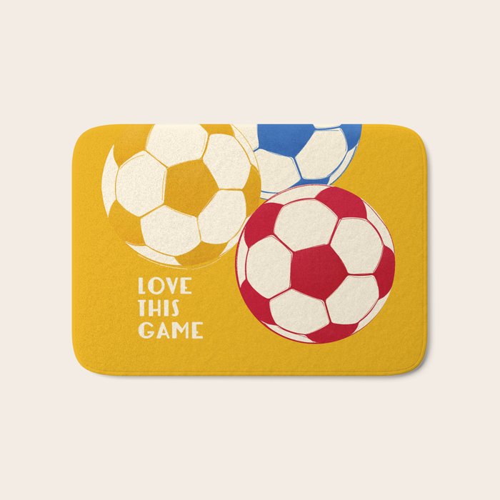 Love This Game - Football Illustration Bath Mat Gallery Image 1