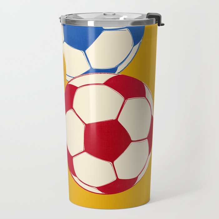 Love This Game - Football Illustration Travel Mug Gallery Image 2