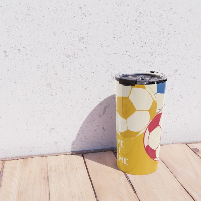 Love This Game - Football Illustration Travel Mug Gallery Image 4