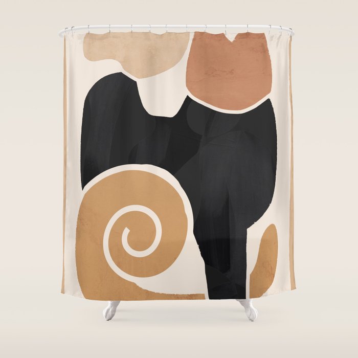 Modern Abstract Art Cat 2 Shower Curtain Gallery Image 1