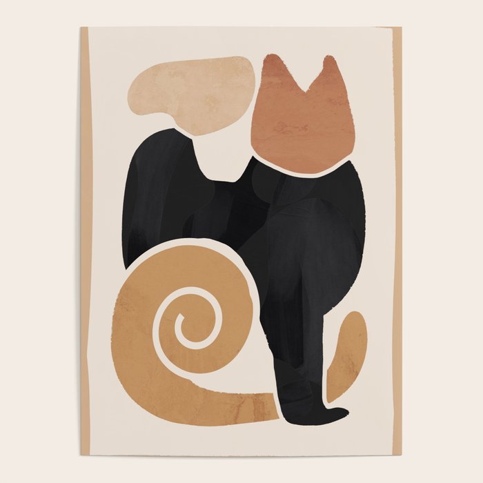Modern Abstract Art Cat 2 Poster Gallery Image 1