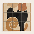Modern Abstract Art Cat 2 Wood Wall Art Gallery Image 1
