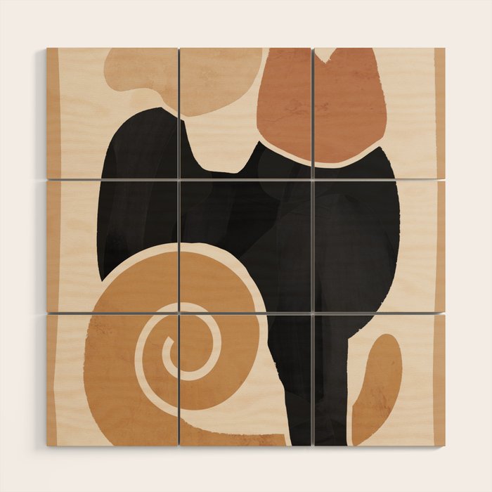 Modern Abstract Art Cat 2 Wood Wall Art Gallery Image 1