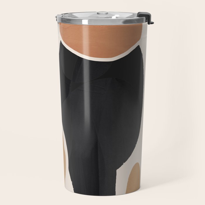 Modern Abstract Art Cat 2 Travel Mug Gallery Image 2