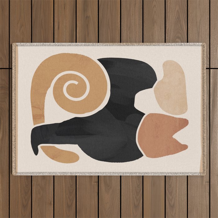 Modern Abstract Art Cat 2 Outdoor Rug Gallery Image 1