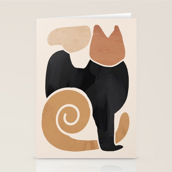 Modern Abstract Art Cat 2 Stationery Card Gallery Image 1