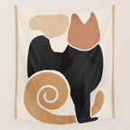 Modern Abstract Art Cat 2 Wall Tapestry Gallery Image 4