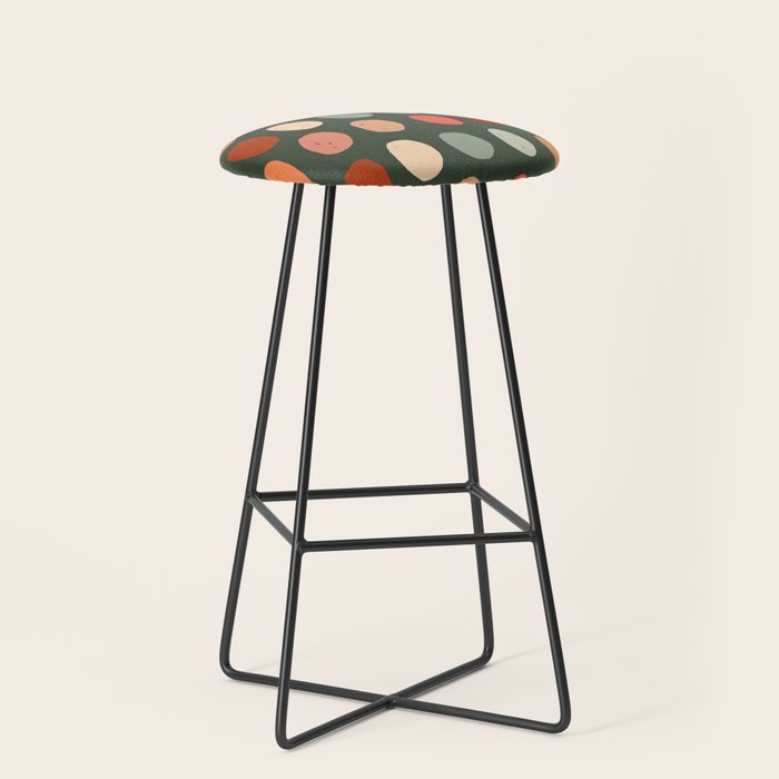 Hand drawn pastel dots pattern Stool Gallery Image 1