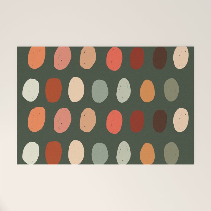 Hand drawn pastel dots pattern Welcome Mat Gallery Image 1
