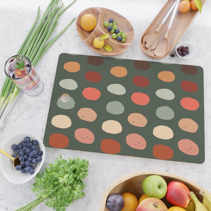 Hand drawn pastel dots pattern Cutting Board Gallery Image 2