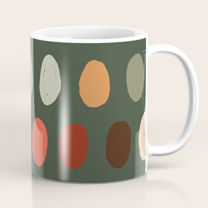 Hand drawn pastel dots pattern Coffee Mug Gallery Image 1