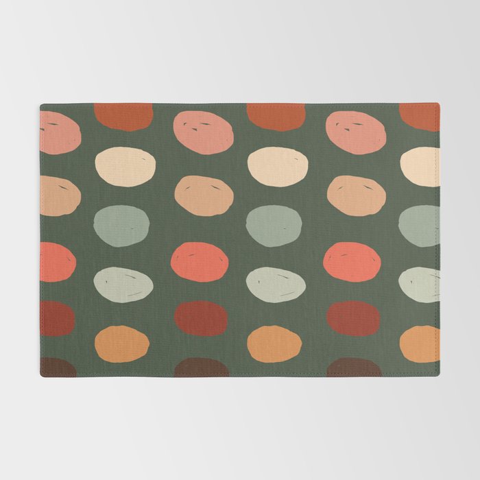 Hand drawn pastel dots pattern Rug Gallery Image 2