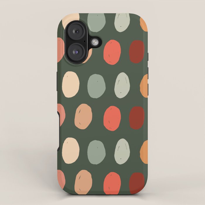 Hand drawn pastel dots pattern iPhone Case Gallery Image 1
