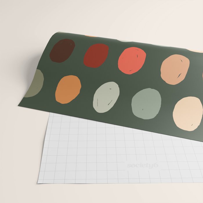 Hand drawn pastel dots pattern Wrapping Paper Gallery Image 2