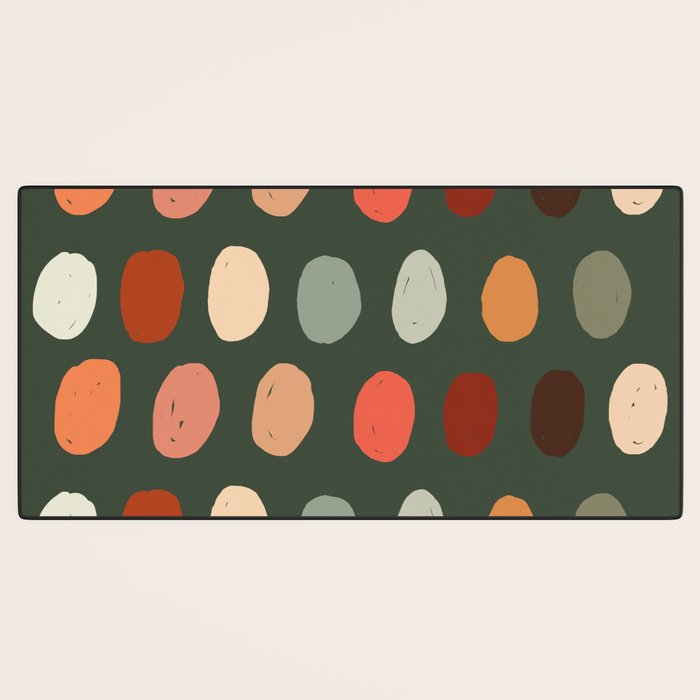 Hand drawn pastel dots pattern Desk Mat Gallery Image 3