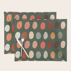 Hand drawn pastel dots pattern Placemat Gallery Image 1