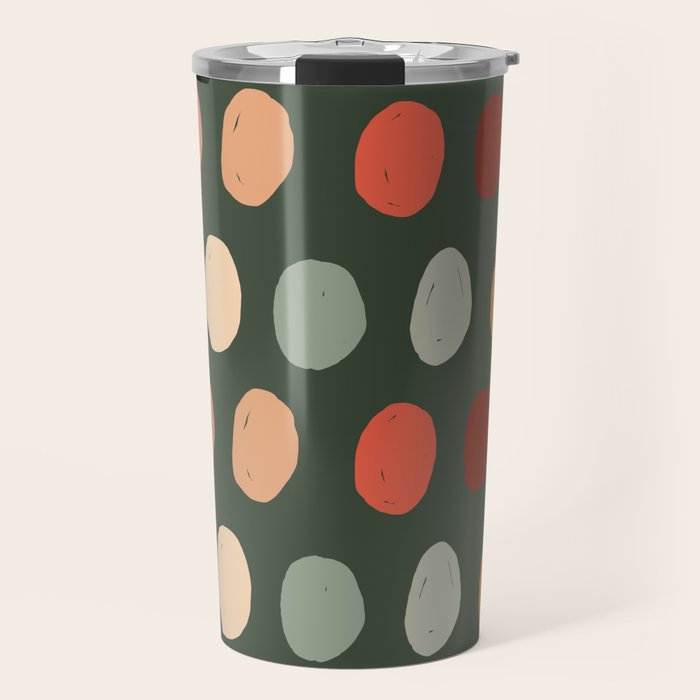 Hand drawn pastel dots pattern Travel Mug Gallery Image 1