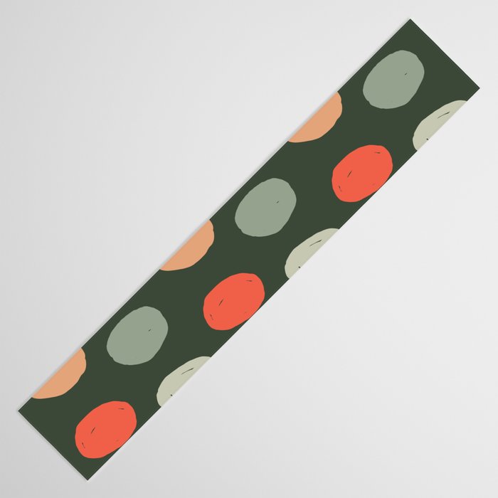 Hand drawn pastel dots pattern Table Runner Gallery Image 3