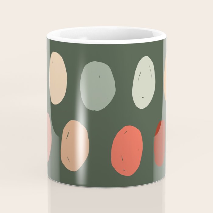 Hand drawn pastel dots pattern Coffee Mug Gallery Image 4