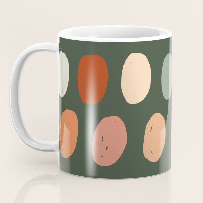 Hand drawn pastel dots pattern Coffee Mug Gallery Image 3