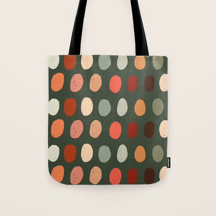 Hand drawn pastel dots pattern Tote Bag Gallery Image 1