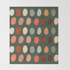 Hand drawn pastel dots pattern Throw Blanket Gallery Image 2