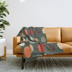 Hand drawn pastel dots pattern Throw Blanket Gallery Image 1