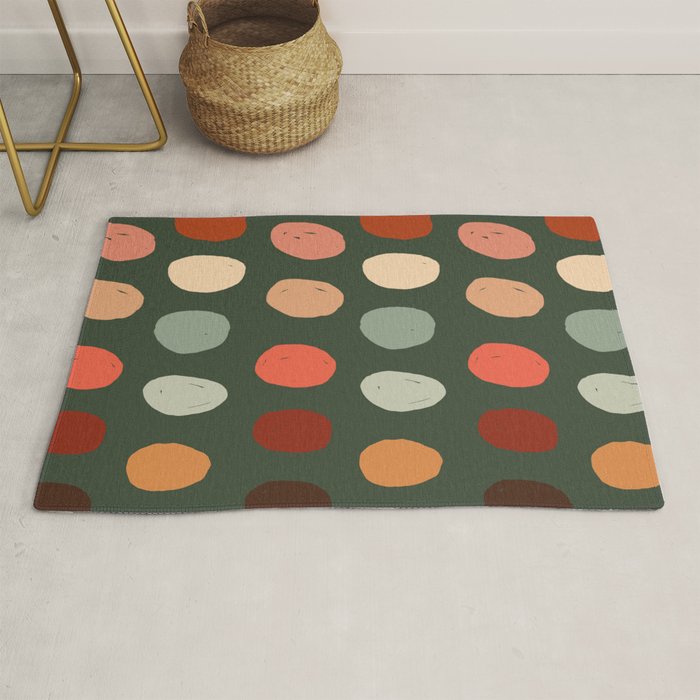 Hand drawn pastel dots pattern Rug Gallery Image 1