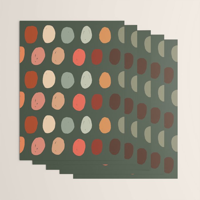 Hand drawn pastel dots pattern Wrapping Paper Gallery Image 3