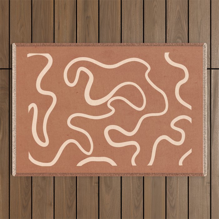 Abstract line art 245 Outdoor Rug Gallery Image 1