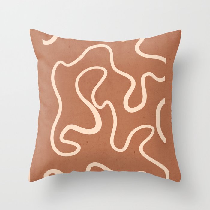Abstract line art 245 Throw Pillow Gallery Image 1
