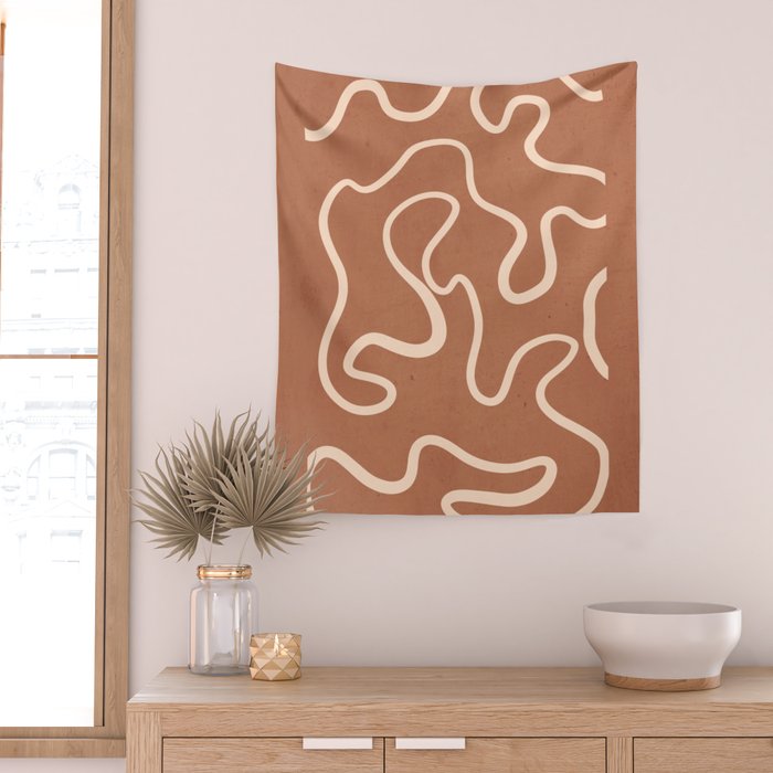 Abstract line art 245 Wall Tapestry Gallery Image 2