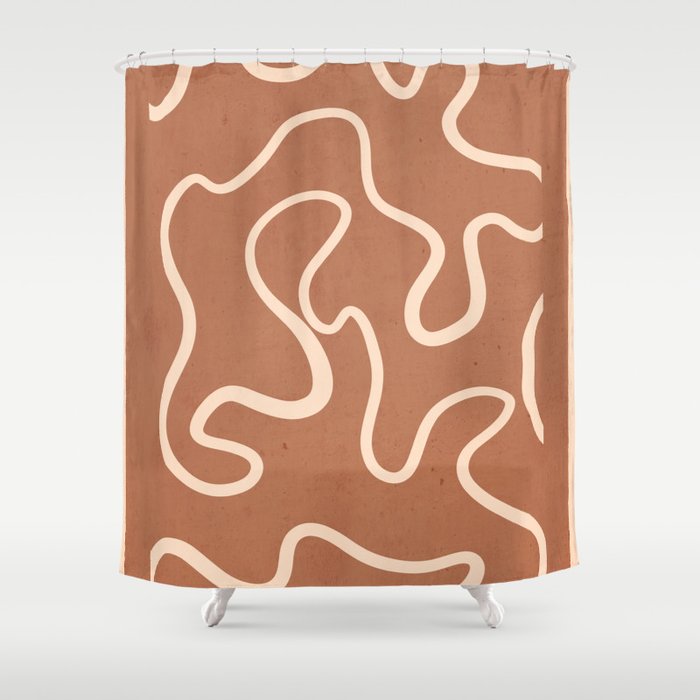 Abstract line art 245 Shower Curtain Gallery Image 1