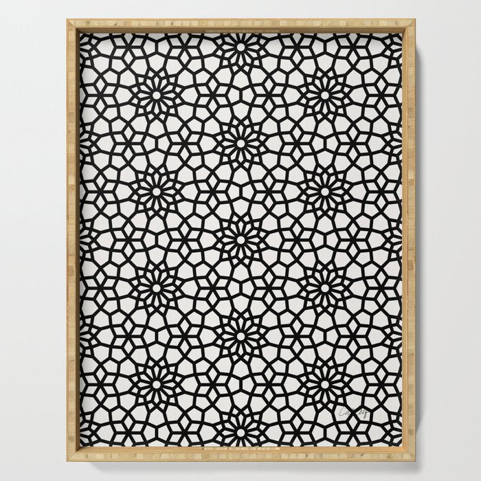 Persian Mosaic - Black Palette Serving Tray Gallery Image 1