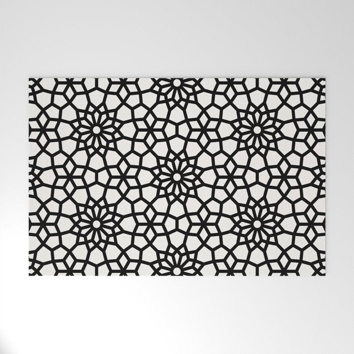 Persian Mosaic - Black Palette Welcome Mat Gallery Image 1