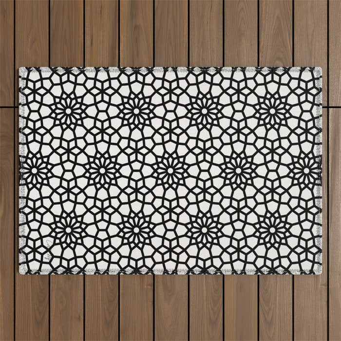Persian Mosaic - Black Palette Outdoor Rug Gallery Image 1