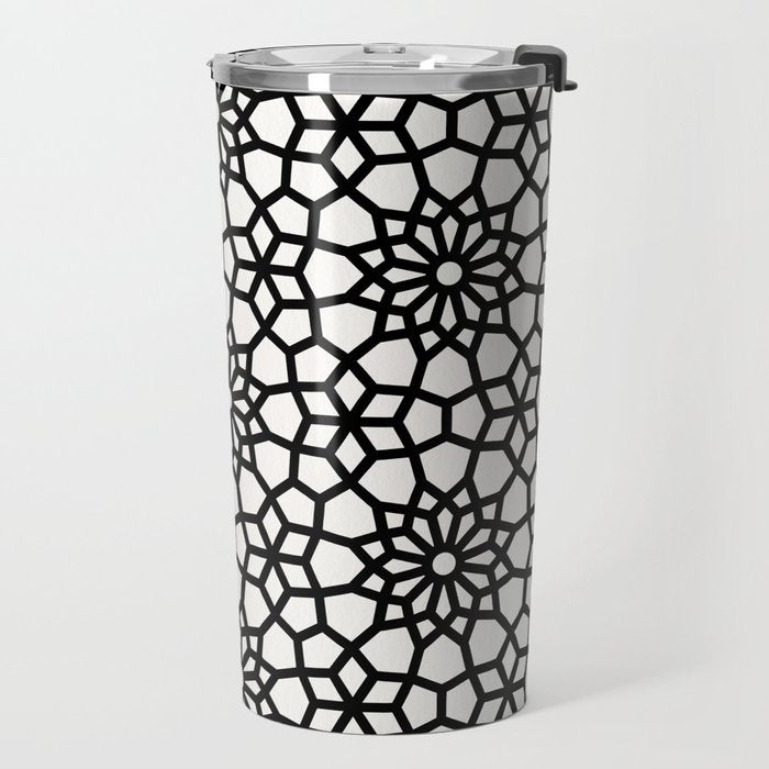 Persian Mosaic - Black Palette Travel Mug Gallery Image 2