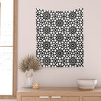 Persian Mosaic - Black Palette Wall Tapestry Gallery Image 2