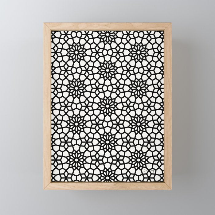 Persian Mosaic - Black Palette Mini Art Print Gallery Image 1
