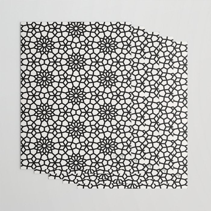 Persian Mosaic - Black Palette Wrapping Paper Gallery Image 3