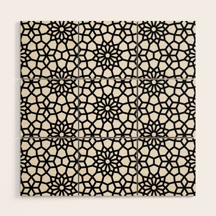 Persian Mosaic - Black Palette Wood Wall Art Gallery Image 1