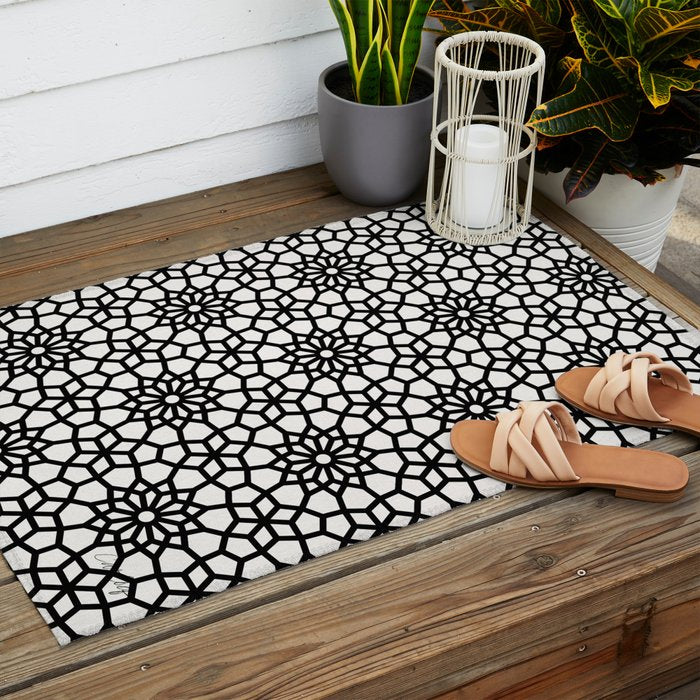 Persian Mosaic - Black Palette Outdoor Rug Gallery Image 2