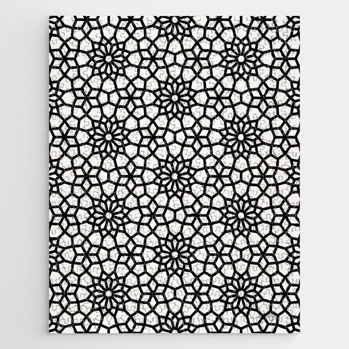 Persian Mosaic - Black Palette Jigsaw Puzzle Gallery Image 1