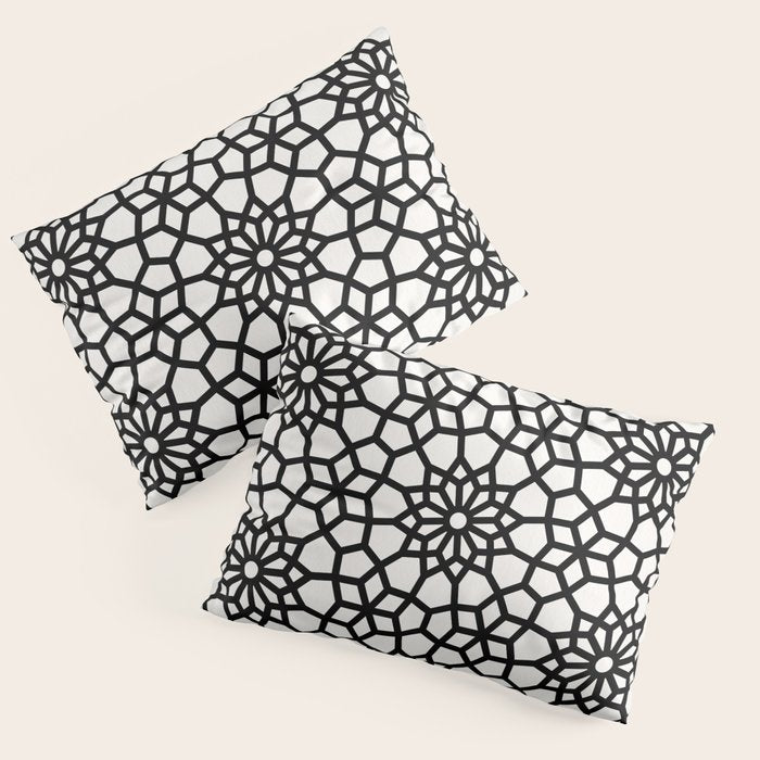 Persian Mosaic - Black Palette Pillow Sham Gallery Image 3