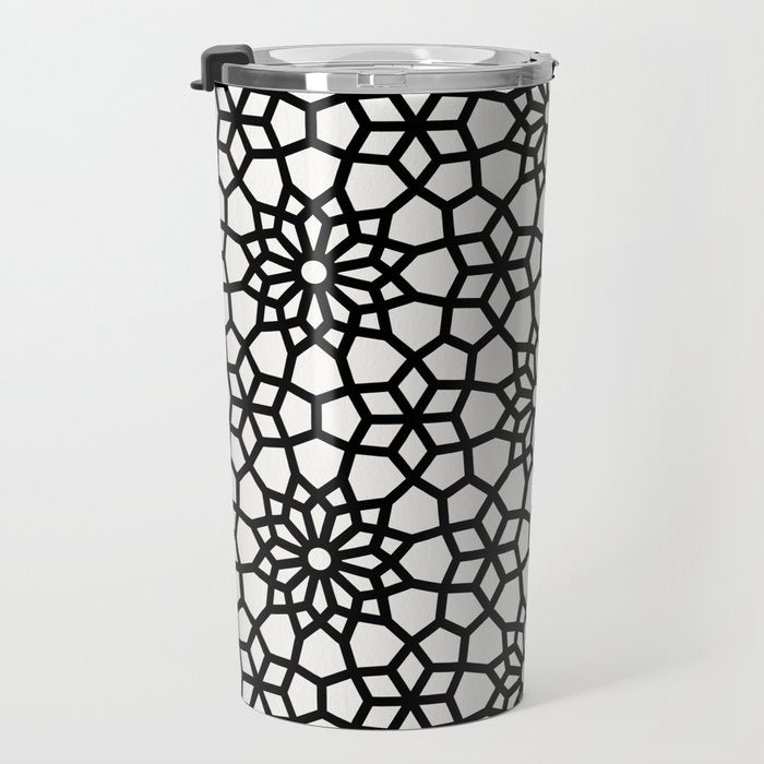 Persian Mosaic - Black Palette Travel Mug Gallery Image 3