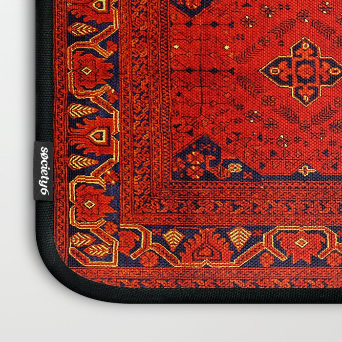 Red Oriental Heritage Bohemian Traditional Moroccan Style Laptop Sleeve Gallery Image 3